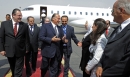 His Highness the Aga Khan greeting leaders of the Ismaili Community and the AKDN in Syria, upon his arrival at Damascus Airport.